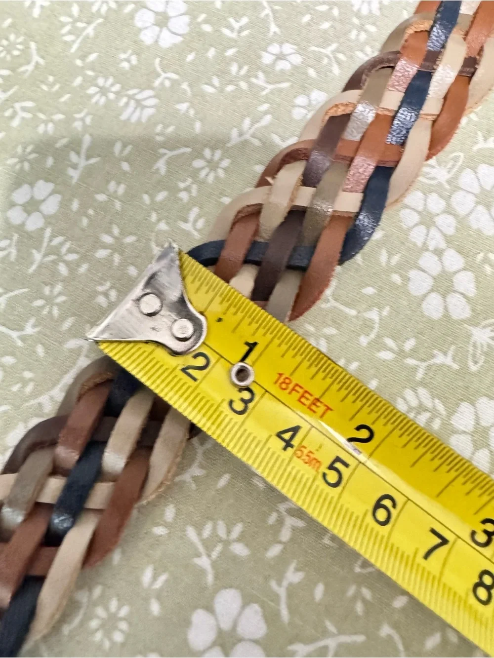 Colorful Braided Belt - Genuine Guatemalan Leather - Women's Size M/L